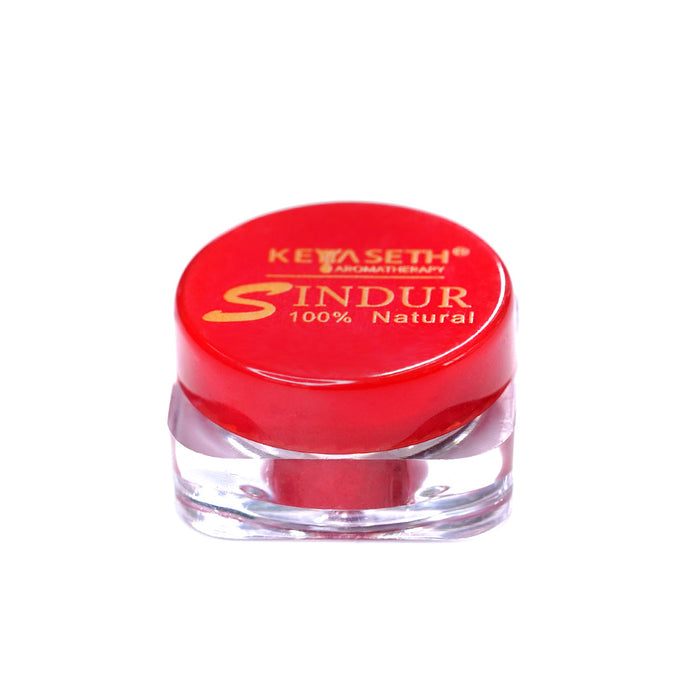 100% Natural Dust Sindoor Red with Herbs Extracts & Floral Pigments Kumkum, No side Effects & No Hair Fall - Keya Seth Aromatherapy
