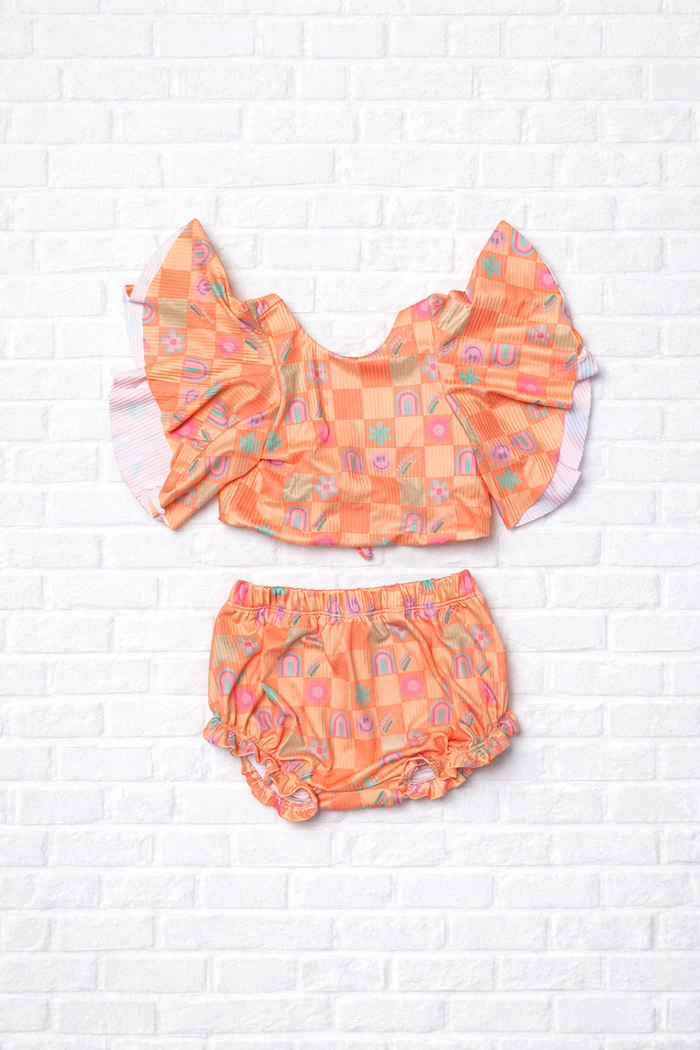 4T RTS ruffle tie top & ruffle shorties