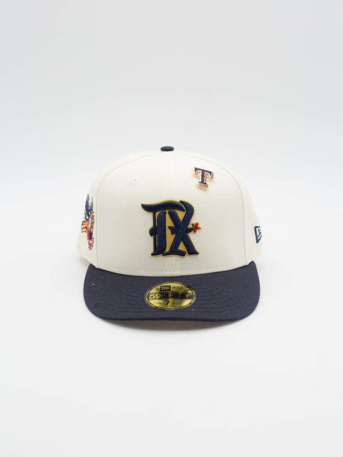 59FIFTY MLB Pin Texas Rangers Cream/Navy
