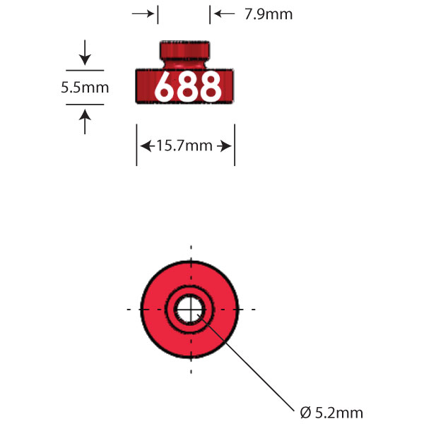 688 Open Bore Adapter Dimensions