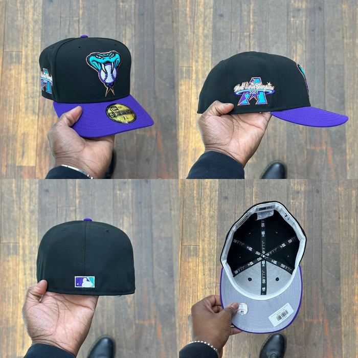 Arizona Diamond Backs Black and Purple "Snake Logo" 2001 World Series