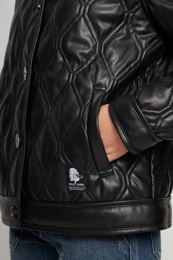 Chaqueta Oraya Reciclada Negra Mujer