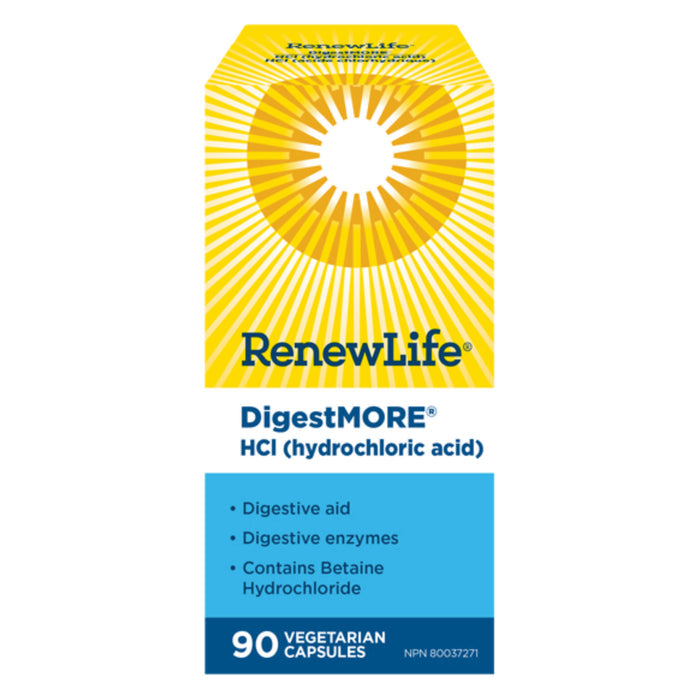 Box of RenewLife DigestMoreHCl 90VegetarianCapsules