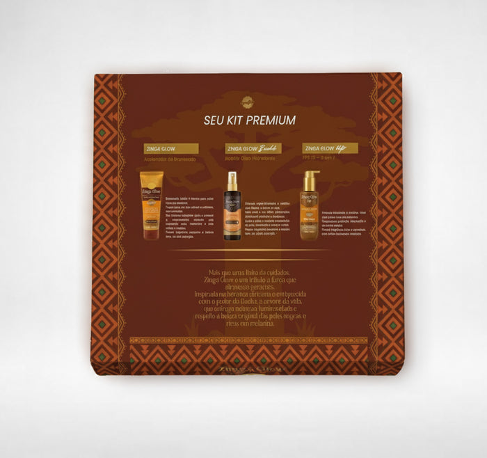 Kit Beleza Ancestral - Óleo Hidratante Baobá + Acelerador de Bronzeado + Glow Up FPS15