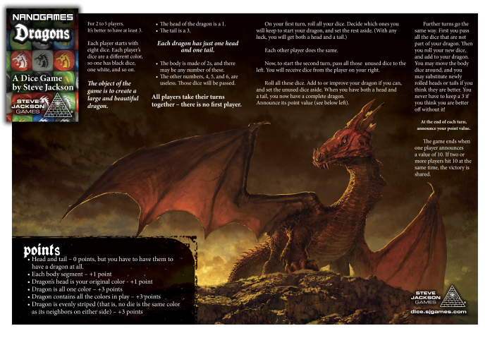 Nanogames: Dragons and Jack-o'-Lanterns