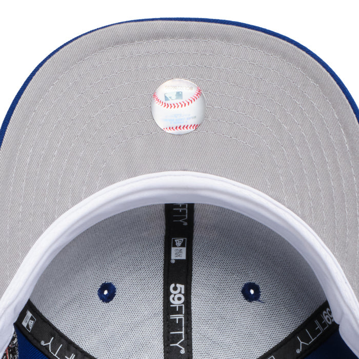New York Mets All Royal White Outline Logo 25 Years Subway Series