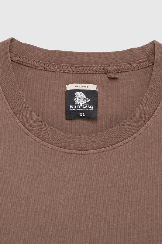 Polera Bat Orgánica Café Hombre