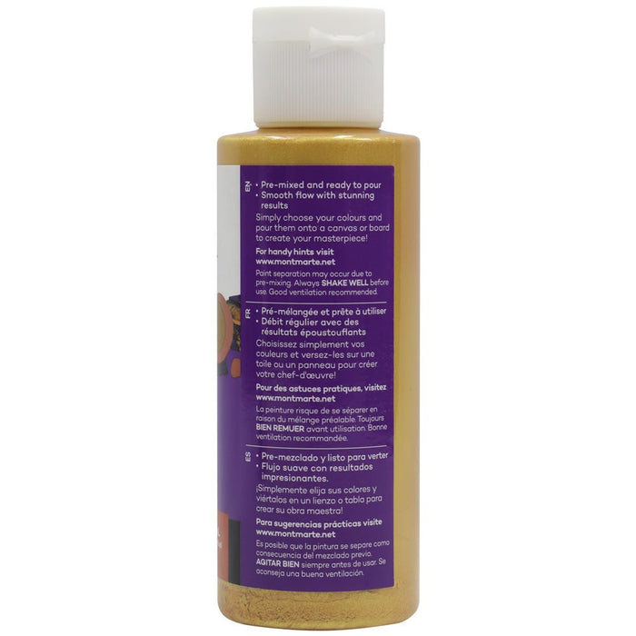 Pouring Acrylic Paint Premium 120ml (4.05 US fl.oz) Bottle - Gold