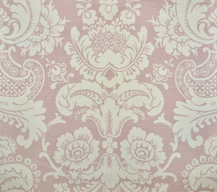 Quadrille Fabric: Este Reverse (Blotch) - Custom Pink on Tinted Belgian Linen / Cotton