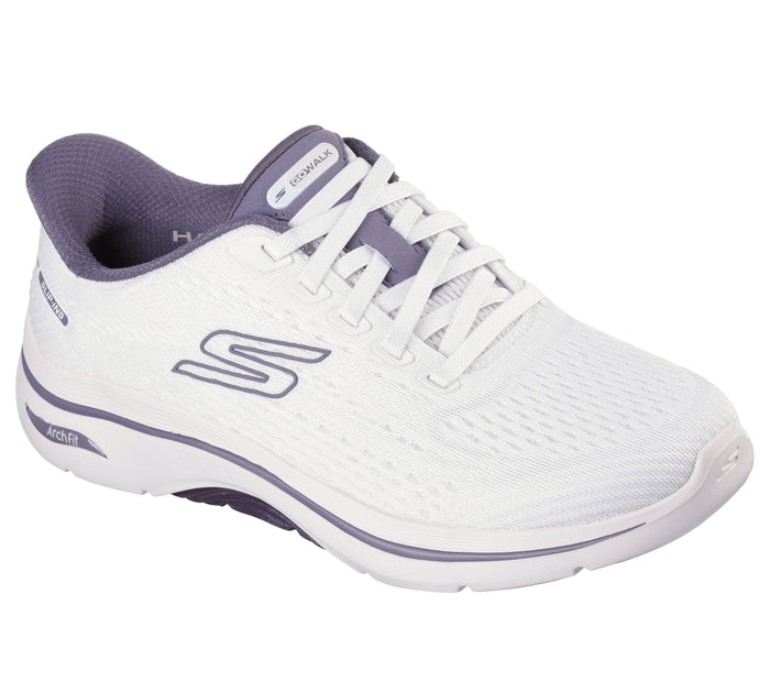SKECHERS Sneaker go walk slip ins bianco 125342 GO WALK-WPR