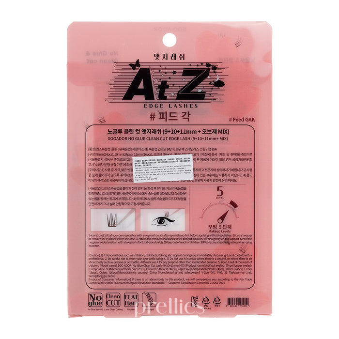 SOO ADOR No Glue & Clean Cut Edge Lashes (#Feed GAK) 80pcs/ Box (Pink Box)