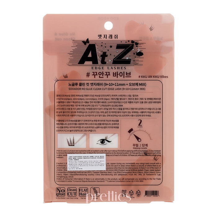 SOO ADOR No Glue & Clean Cut Edge Lashes (#KKU AN KKU Vibes) 80pcs/ Box (Orange Box)