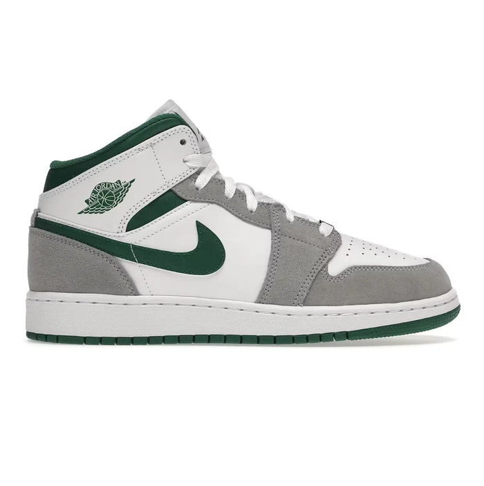 Jordan 1 Mid White Pine Green Smoke Grey  SA Sneakers