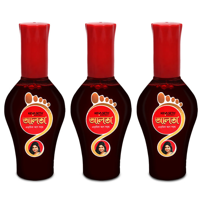 100% Natural Red Alta Mahavar Feet Colour Enriched with Floral Pigments, No Side- Effects 95ml - Keya Seth Aromatherapy