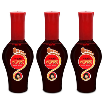 100% Natural Red Alta Mahavar Feet Colour Enriched with Floral Pigments, No Side- Effects 95ml - Keya Seth Aromatherapy