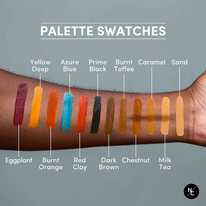 Dark Flesh Tone Alcohol Activated Palette shade swatches