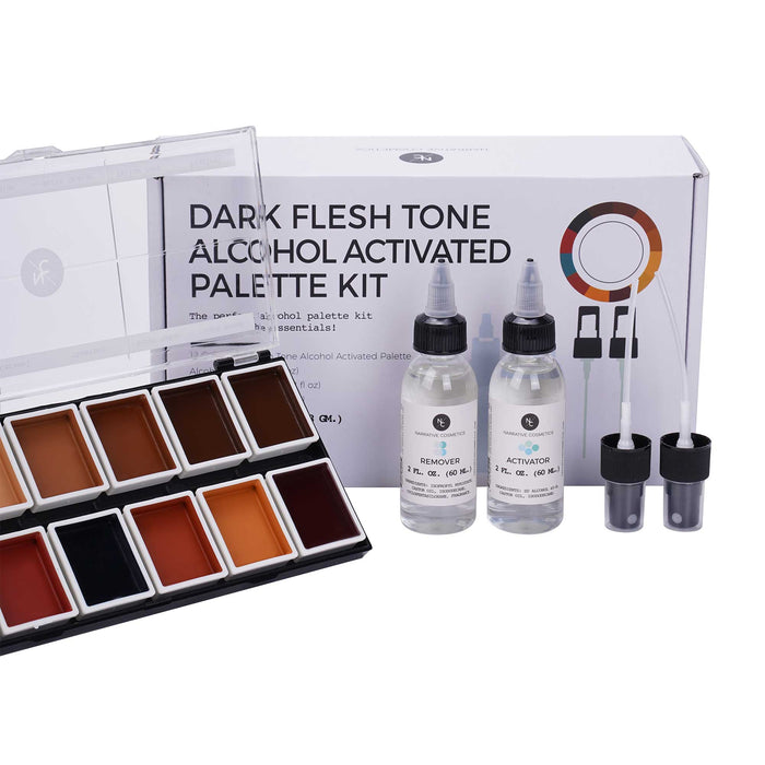 Dark Flesh Tone palette kit contents