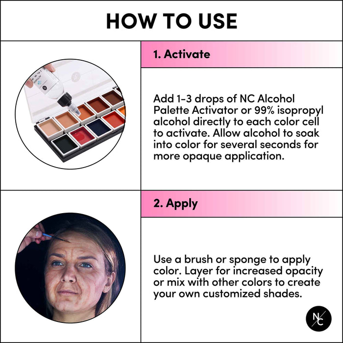 How to use Dark Flesh Tone Alcohol Activated Palette