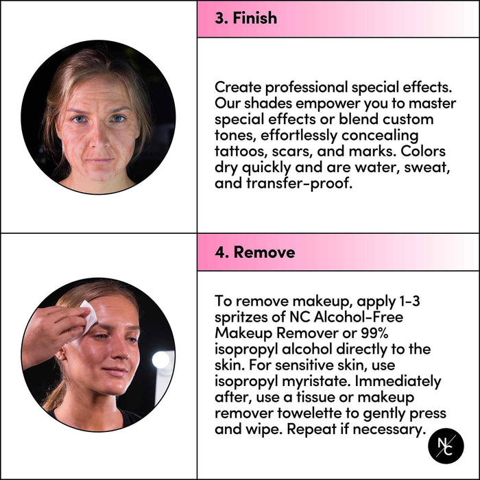 Dark Flesh Tone alcohol palette application and removal guide