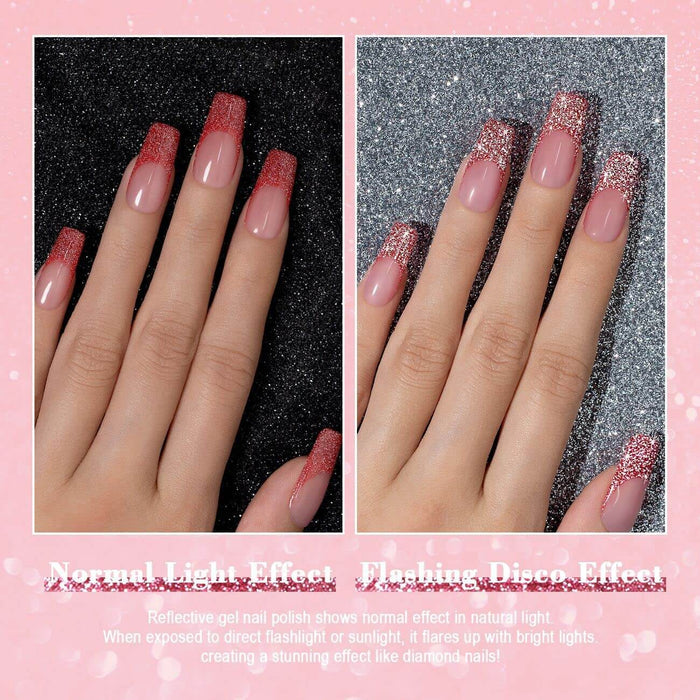 Diamond flash effect, under light