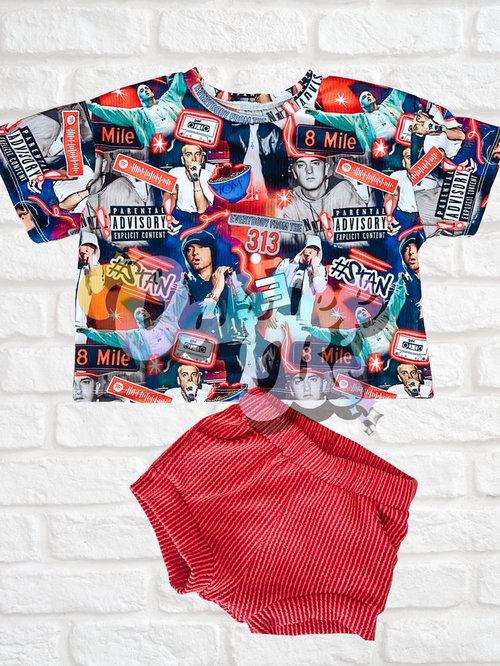 2T RTS oversized tee & pocket shorties