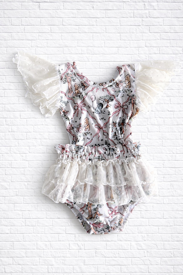 2T RTS ruffle bloomies and flutter sleeve Leo