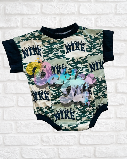 3m RTS tee romper w snaps