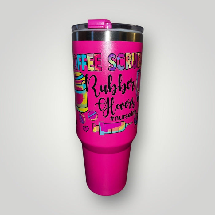 40oz Nurse Themed Tumblers with Handle and Straw Stainless Steel Thermal Bottle - Nursecaresuites - Online Healthcare Boutiquetumbler40 oz tumblers40oz insulated cup40oz tumbler