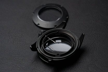 42mm DWC black Diver Case - With classic bezel - Stainless Steel - Sapphire Dome (DWC-CD-01)