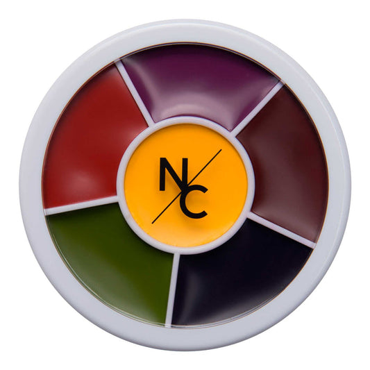 6 Color Bruise Wheel showing all 6 SFX cream shades with NC logo center