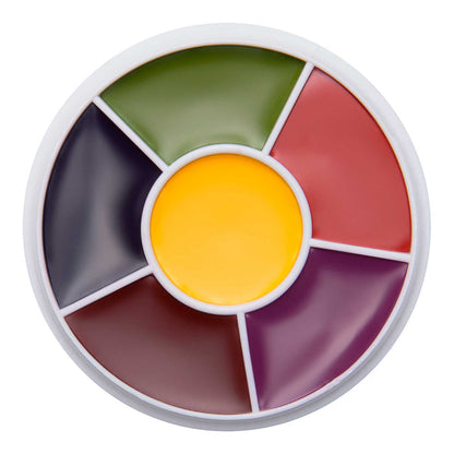 6 Color Bruise Wheel open showing yellow center shade