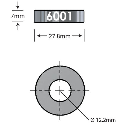 6001 Over Axle Adapter Dimensions