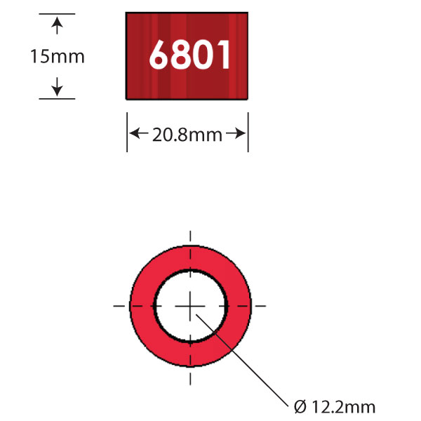 6801 Over Axle Adapter Dimensions