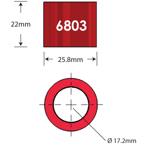 6803 Over Axle Adapter Dimensions