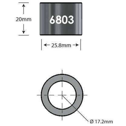 6803 Over Axle Adapter Dimensions