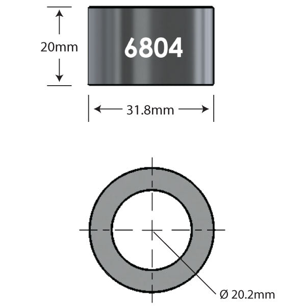 6804 Over Axle Adapter Dimensions