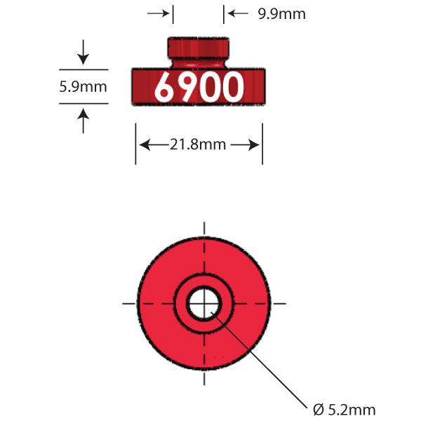 6900 Open Bore Adapter Dimensions