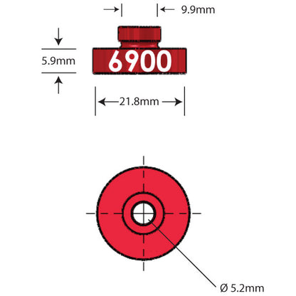 6900 Open Bore Adapter Dimensions