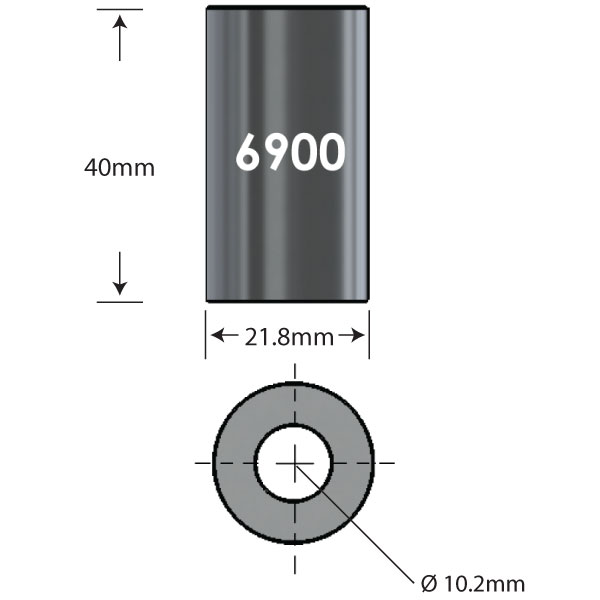 6900 Over Axle Adapter Dimensions