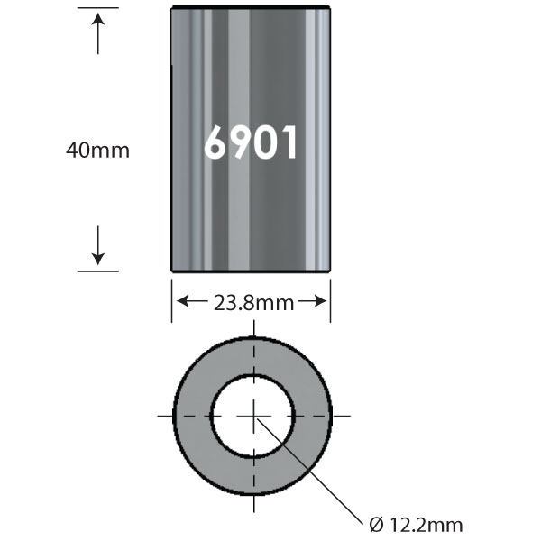 6901 Over Axle Adapter Dimensions