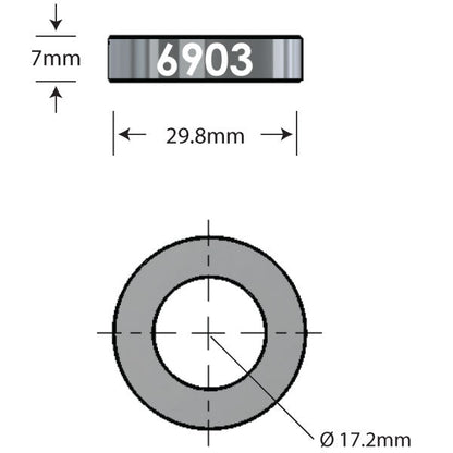 6903 Over Axle Adapter Dimensions