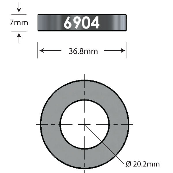 6904 Over Axle Adapter Dimensions