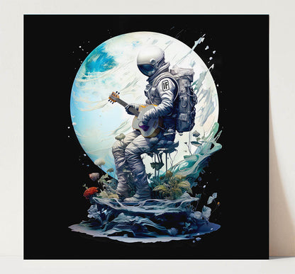 Acoustic Astronaut 7"x7" 3 PRINT SET