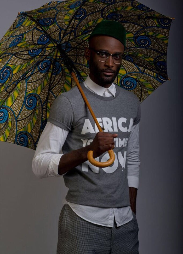 AFRICA your time is NOW adult t-shirt (grey melange)