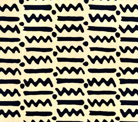 Alan Campbell Fabric: Jaybee - Navy on Cream Suncloth