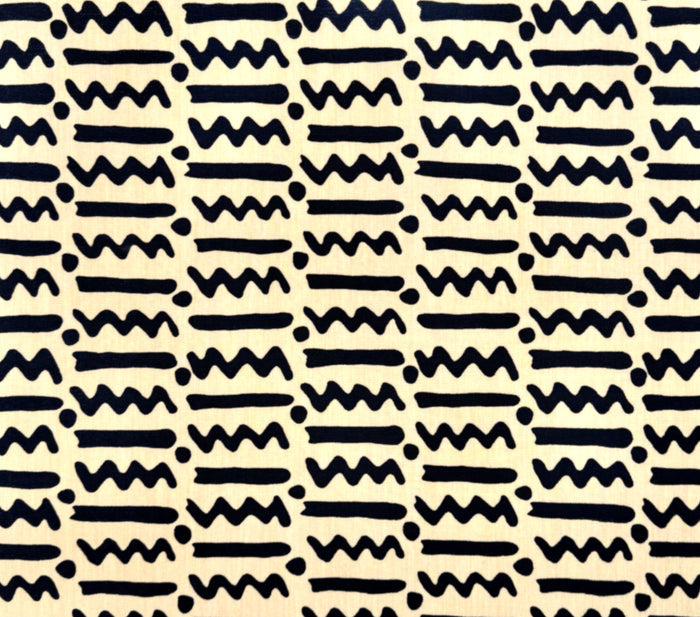 Alan Campbell Fabric: Jaybee - Navy on Cream Suncloth