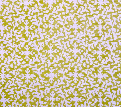 Alan Campbell Fabric: Laurel Reverse  - Custom Pale Fern on White Belgian Linen / Cotton