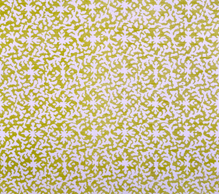 Alan Campbell Fabric: Laurel Reverse  - Custom Pale Fern on White Belgian Linen / Cotton