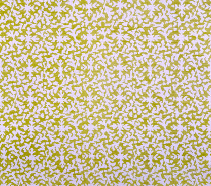Alan Campbell Fabric: Laurel Reverse  - Custom Pale Fern on White Belgian Linen / Cotton