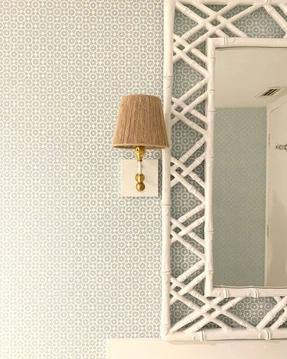 Alan Campbell Wallpaper: Brenta - Custom Gray on White Paper (FIVE YARD MINIMUM)